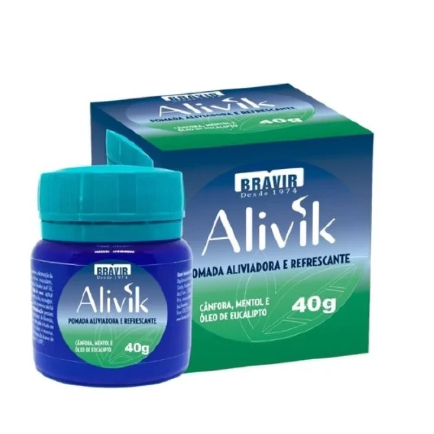 Pomada Aliviadora e Refrescante Bravir Alivik 40g

 (1/1)