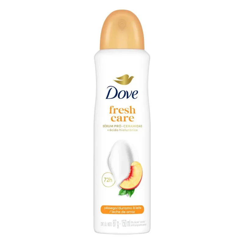 Desodorante Aerossol Dove Fresh Care Pêssego & Leite de Arroz 87g