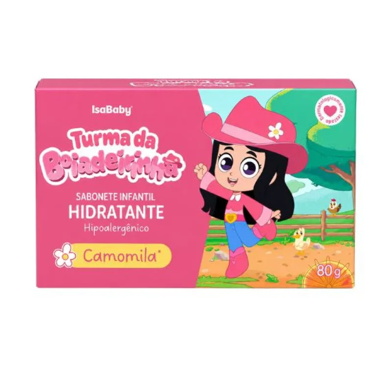 Sabonete Infantil Hidratante Boiadeirinha Camomila IsaBaby 80g
