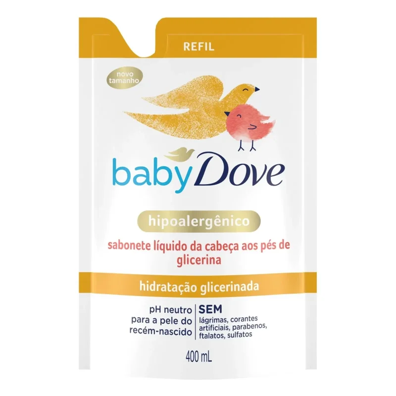 Sabonete Líquido Baby Dove Hidratação Glicerinada Refil 400ml