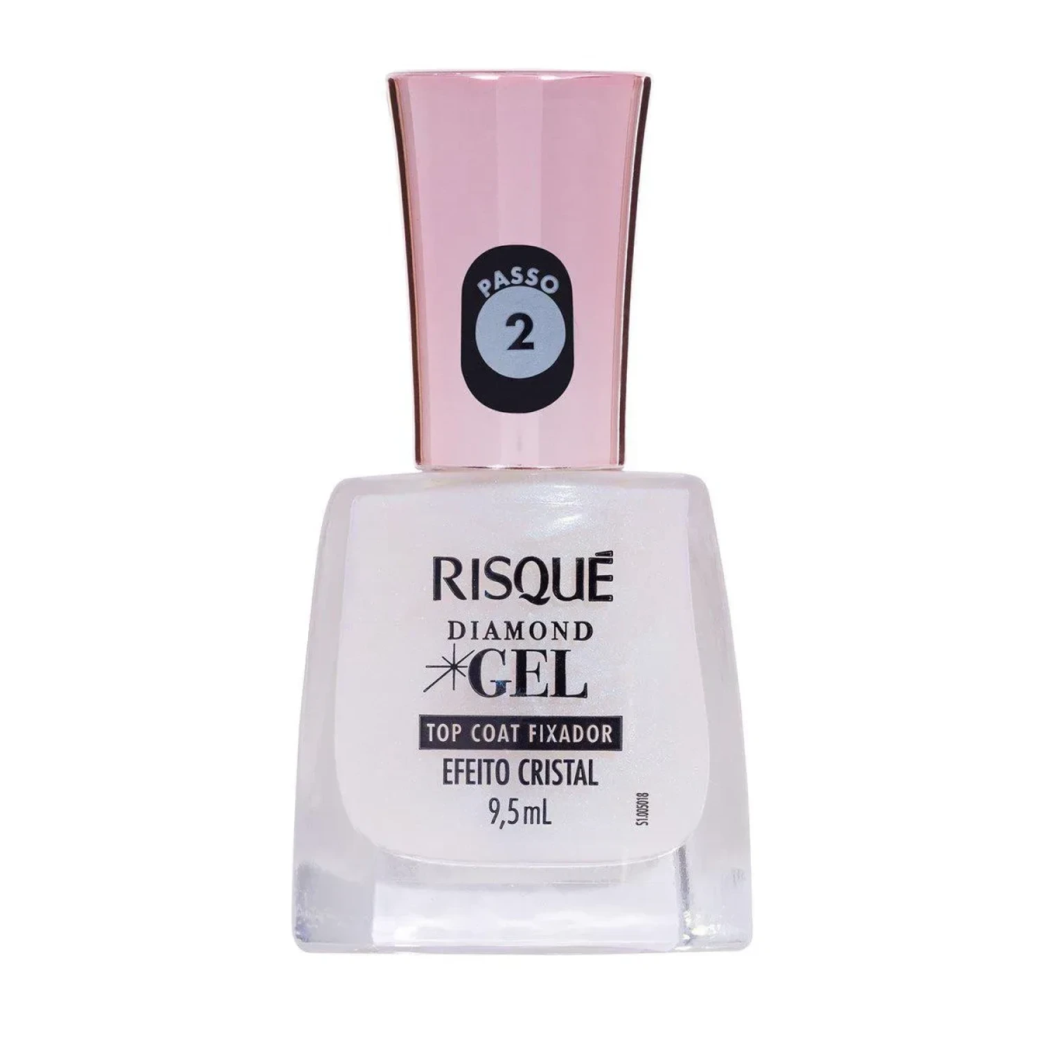 Esmalte Risqué Diamond Gel Top Coat Fixador 9,5ml - Efeito Cristal (1/1)