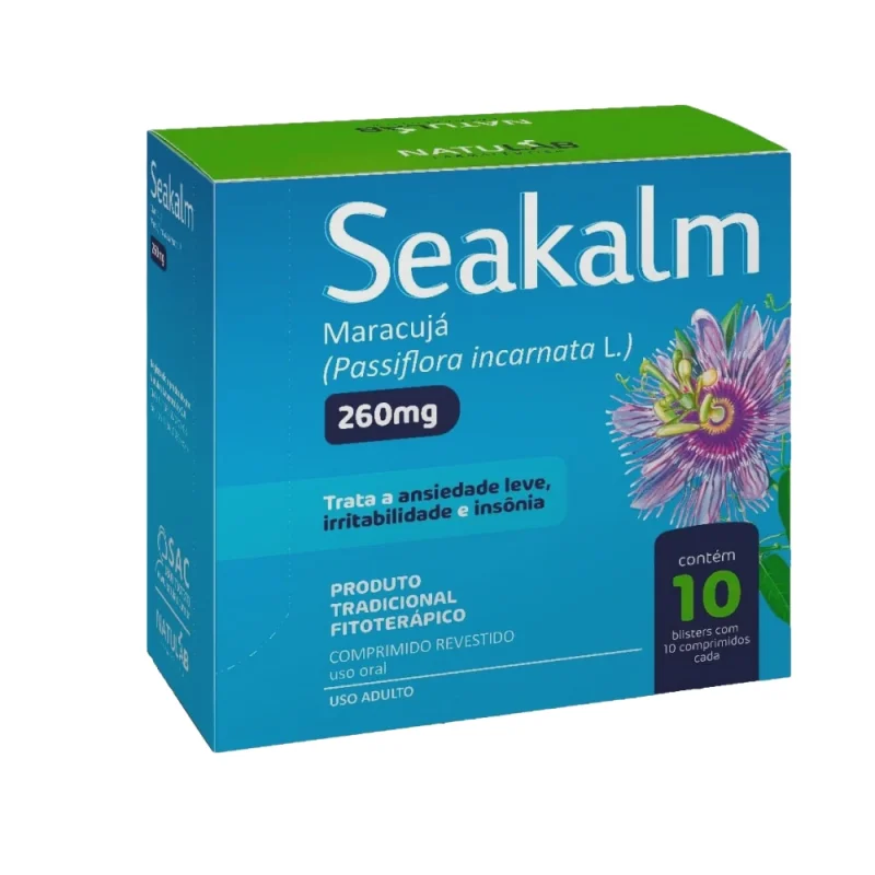 Seakalm Passiflora 260mg, com 10 comprimidos revestidos