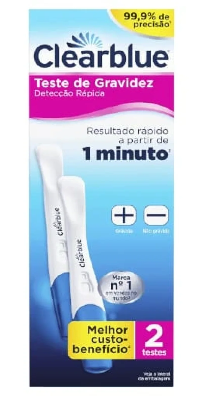 Clearblue Teste de Gravidez Detecção Rápida 2 Unidades