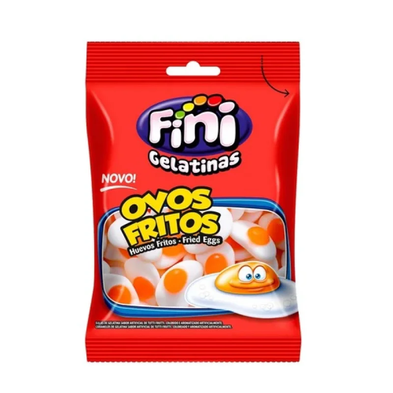 Bala de Gelatina Fini Ovos Fritos 80g