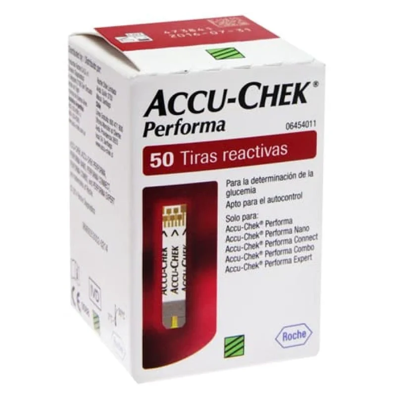 Tiras Reagentes Accu-Chek Performa, com 50 unidades