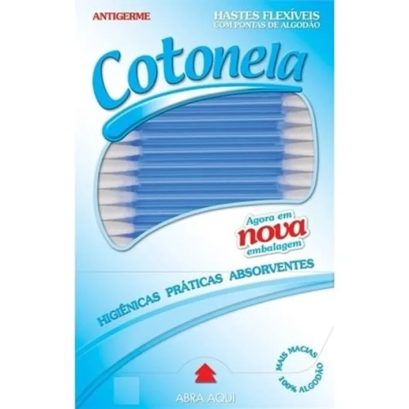 Hastes Flexíveis Cotonela, com 150 Unidades