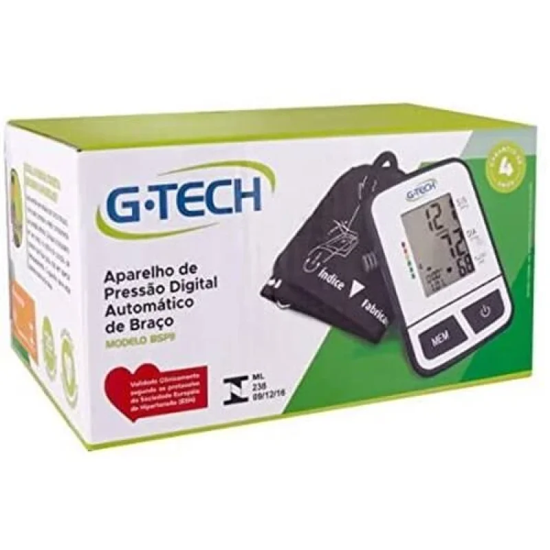 Aparelho de Pressão Digital Automático de Braço G-Tech BSP11 - 1 unidade