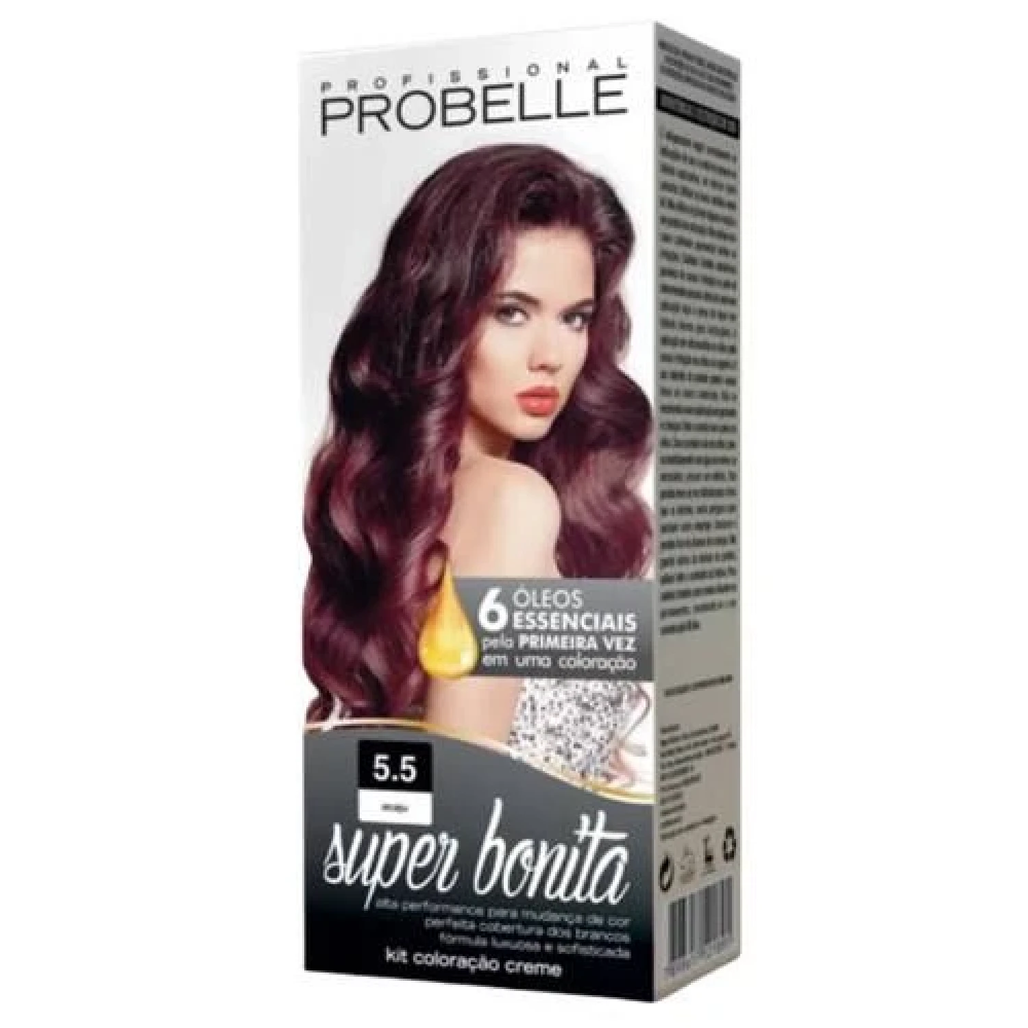 Probelle Super Bonita Tintura Profissional nº 5.5 Acaju 1 Unidade (1/1)