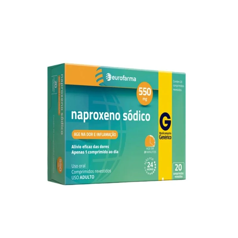 Naproxeno 550mg 20 Comprimidos