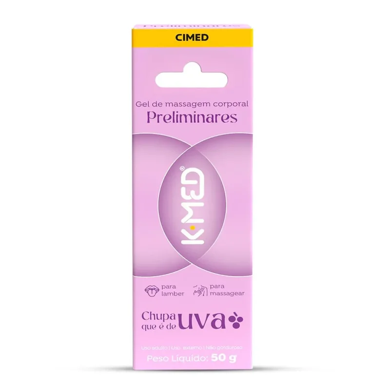 Gel de Massagem Corporal K-Med Preliminares Chupa que É de Uva 50g