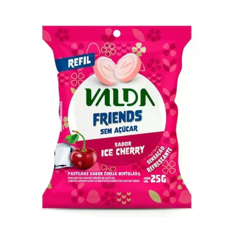 Pastilha Valda Friends Ice Cherry 25g