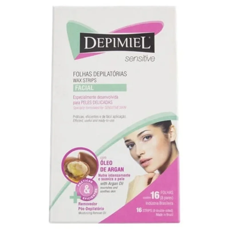 DEPI DEPIMIEL FACIAL - c/16 folhas extrato argan