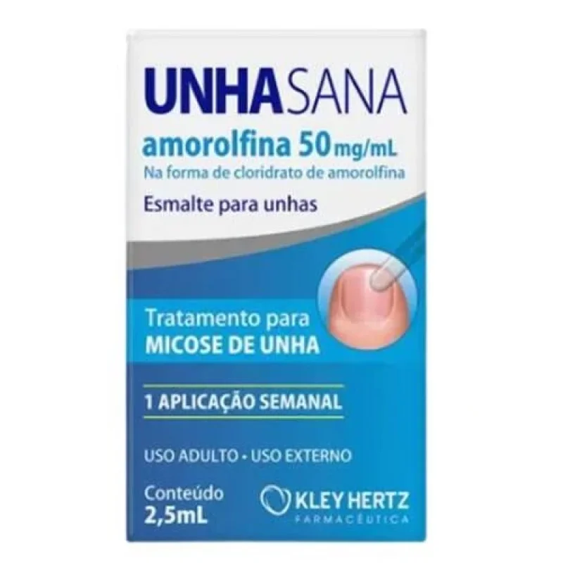 Unha Sana Esmalte Dermatológico 50mg/mL 2,5mL + 10 Espátulas