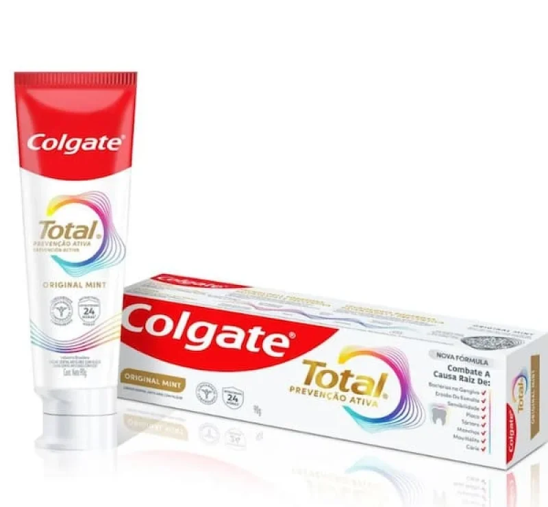 Creme Dental Colgate Total Prevenção Ativa Original Mint 90g