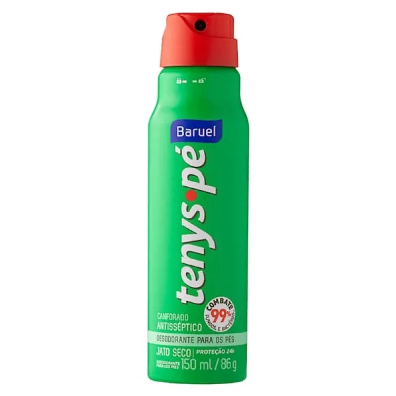 Desodorante Aerossol Tenys Pé Jato Seco Canforado 150ml