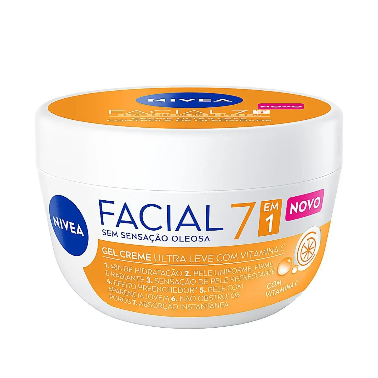 Gel Creme Facial Nivea 7 em 1 Ultra Leve Vitamina C 100g (1/1)