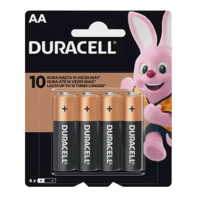 Pilha Alcalina Duracell AA, com 4 unidades