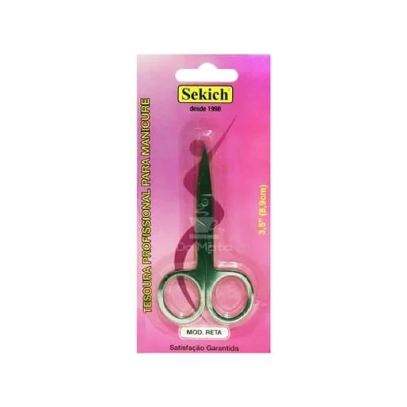 Sekich Tesoura Profissional para Manicure Ponta Reta