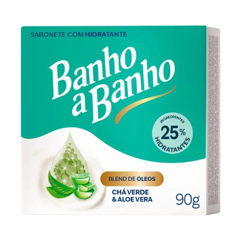 Sabonete Banho a Banho Hidratante Chá Verde e Aloe Vera 90g
