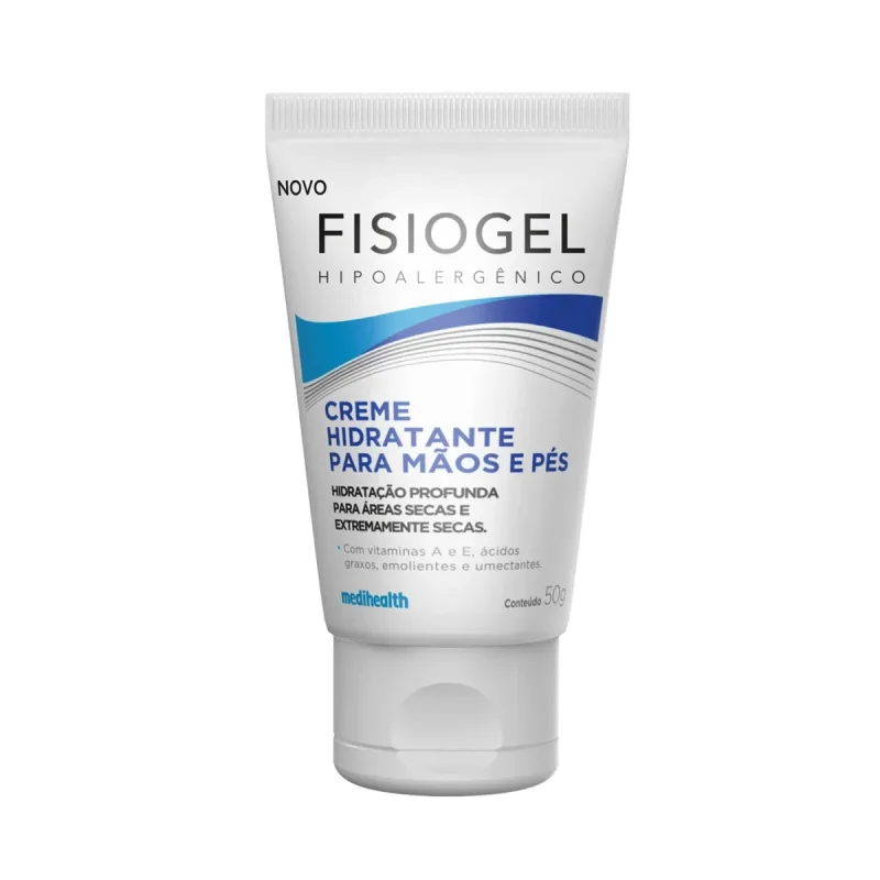 Creme Hidratante para Mãos e Pés Fisiogel Hipoalergênico 50g