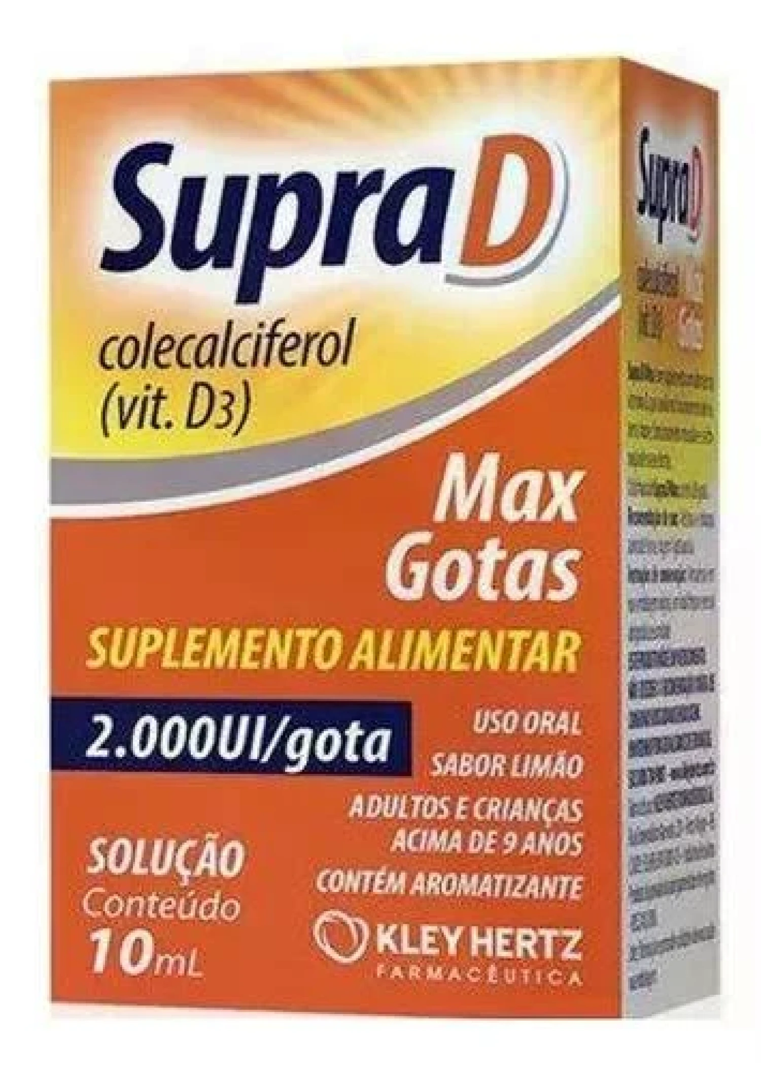 Supra D Vitamina D 2.000 UI por Gota Solução Oral 10ml (1/1)