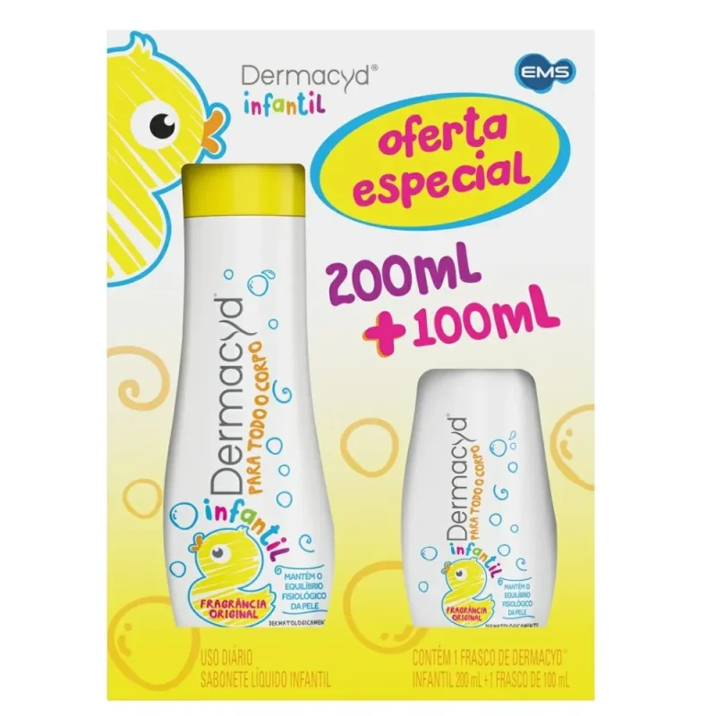 Kit Sabonete Líquido Dermacyd Infantil 200ml + 100ml