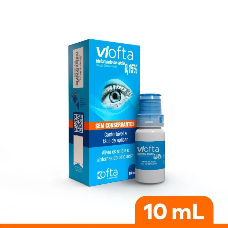 ViOfta 0,15% Solução Oftálmica Frasco Gotejador 10ml