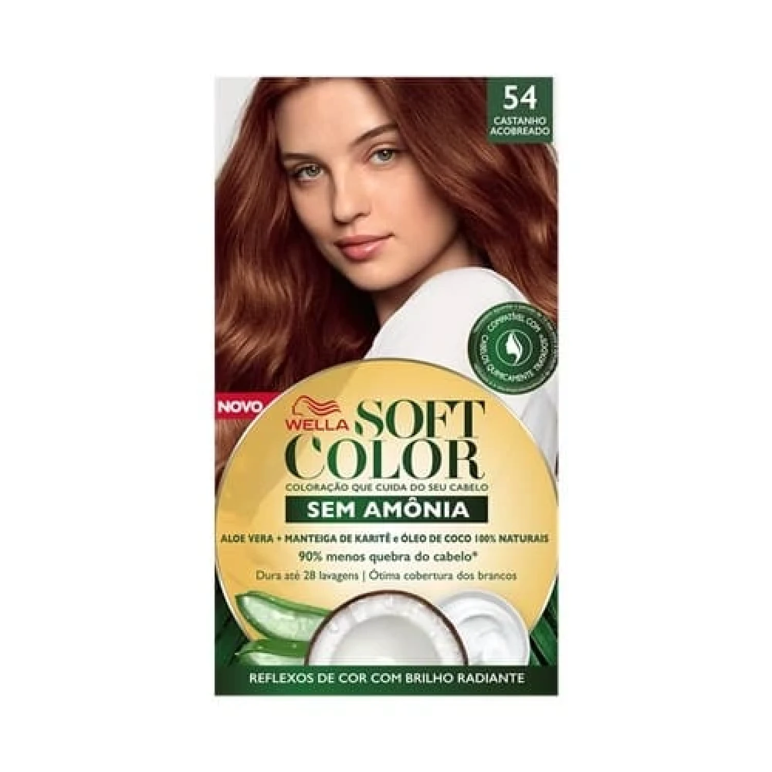 Wella Soft Color Tintura sem Amônia nº 54 Castanho Acobreado (1/1)