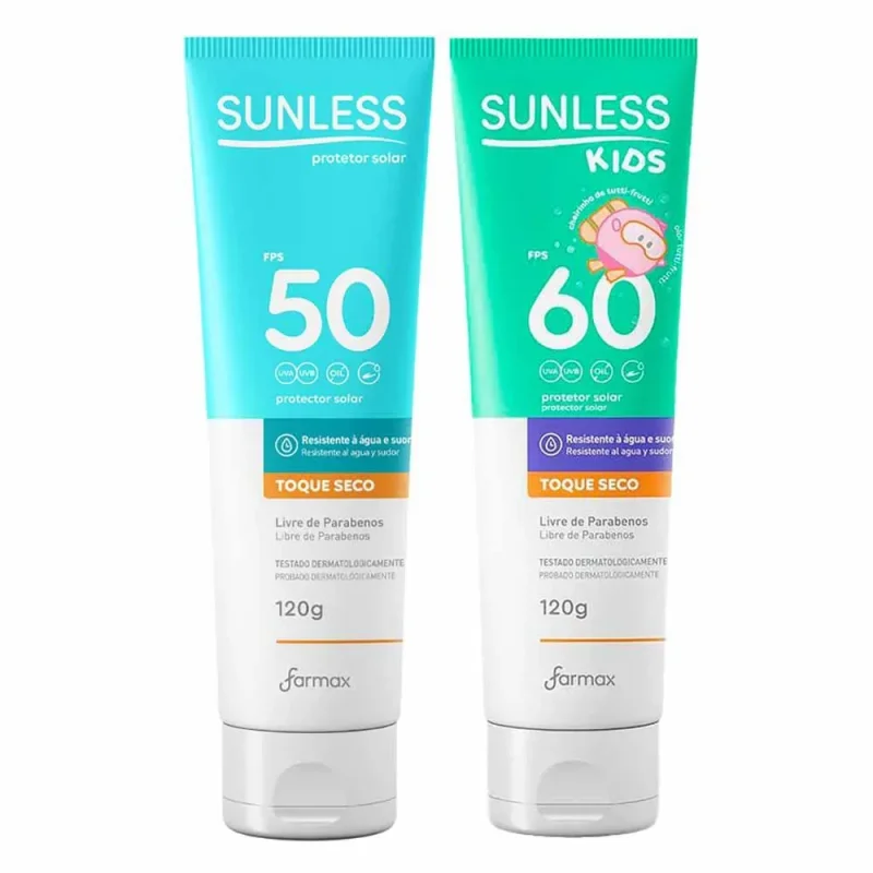 Kit Protetor Solar Corporal Sunless FPS 50 120g + Protetor Solar Kids FPS 60 120g