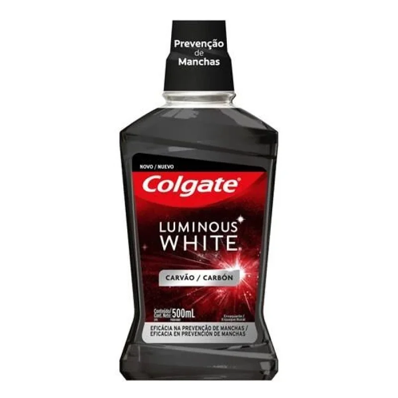 Enxaguante Bucal Para Clareamento Dental Colgate Luminous White Carvão 500ml