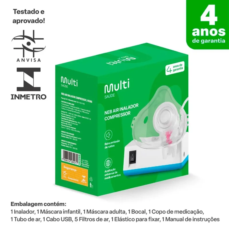 Nebulizador Multilaser Neb Air HC068