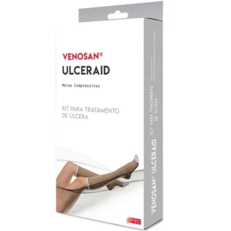 MEIAS ULCERAID - AD XG 40MMHG BRGR/BRANCO