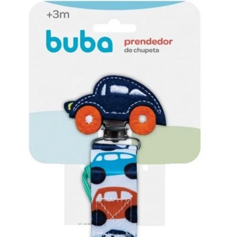 Prendedor de Chupeta Buba Carrinho Azul Ref. 08556