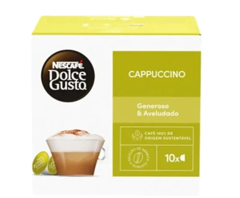 Café Nescafé Dolce Gusto Cappuccino, caixa com 10 cápsulas