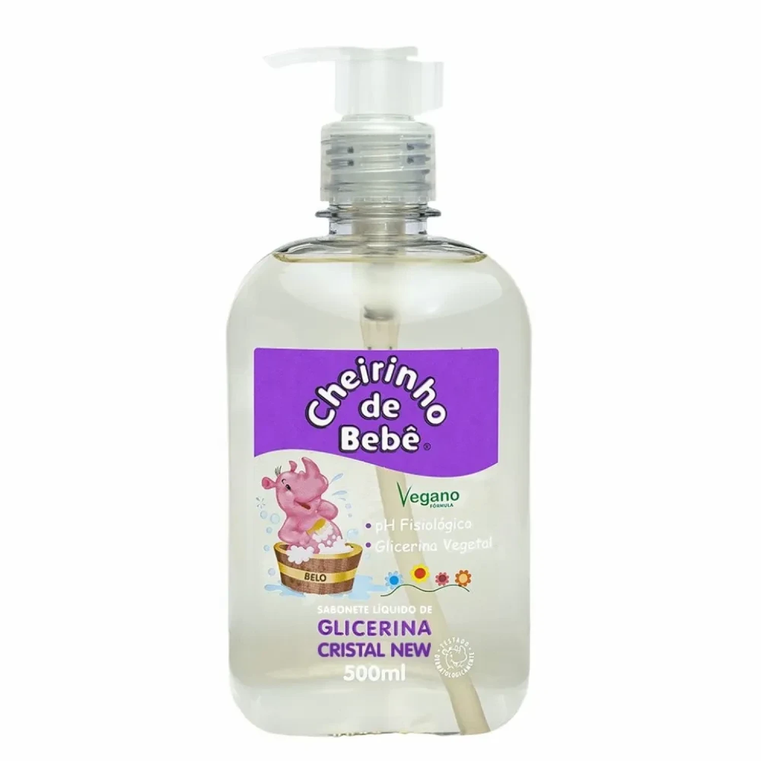 Sabonete Líquido Cheirinho de Bebê Glicerina Cristal 500ml (1/1)