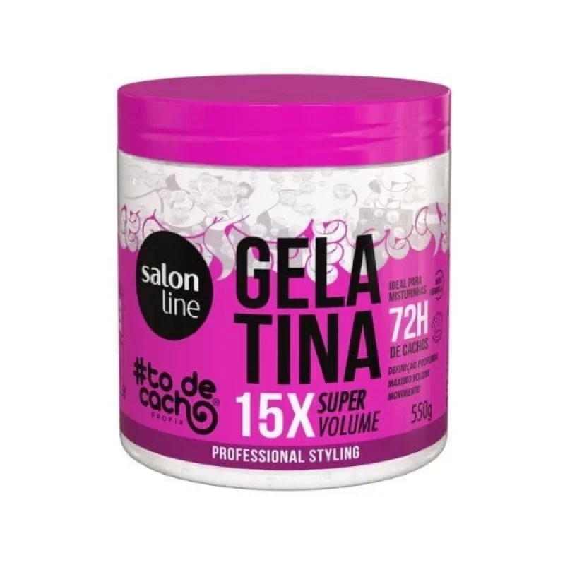 Gelatina Capilar Salon Line Tô de Cachos Super Volume 550g
