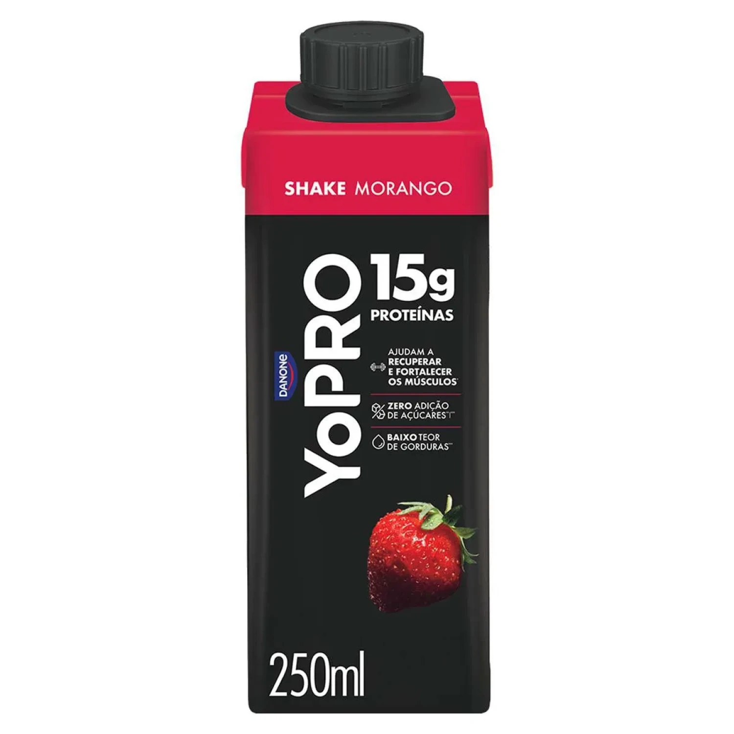 Bebida Láctea YoPRO Shake Zero Lactose Morango 250ml (1/1)