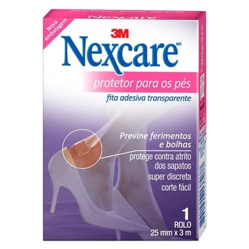 PROTETOR DE PÉ  NEXCARE - 1 ROLO 25MM X 3M