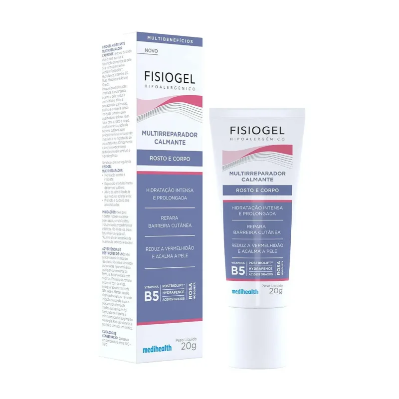Creme Fisiogel Multirreparador Calmante Rosto e Corpo 20g