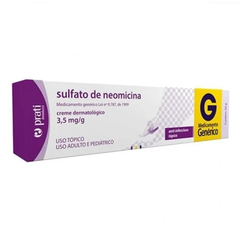 Sulfato de Neomicina 3,5mg/g Creme 20g - Prati-Donaduzzi