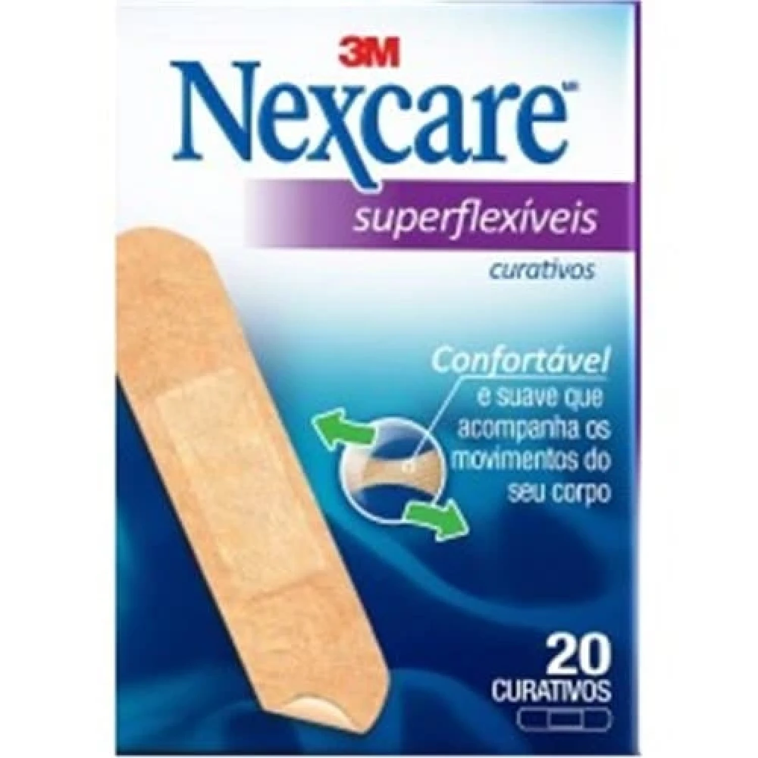 Curativo Adesivo Nexcare Superflexível, com 20 unidades (1/1)