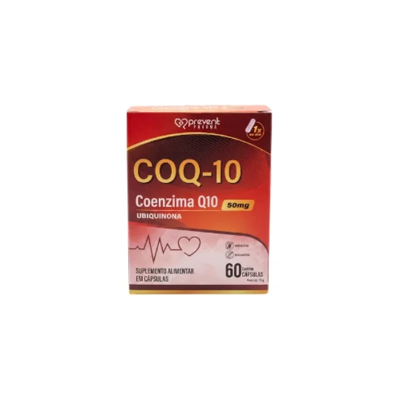 Coenzima Q10 - 50 mg com 60 capsulas- Prevent Pharma