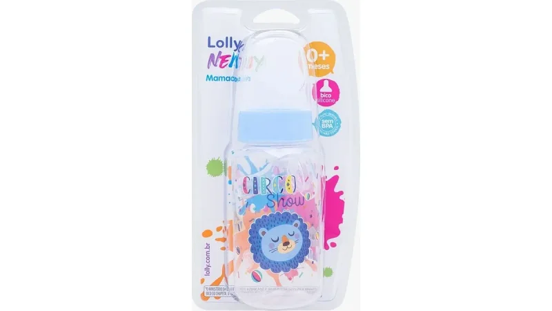 Mamadeira Lolly Redondo Azul 0+ meses 150ml Ref 1460
