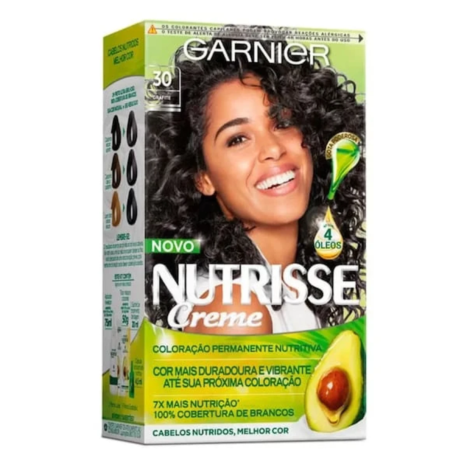 Garnier Nutrisse Creme Tintura Nº 30 Castanho Escuro Grafite 1 Unidade (1/1)