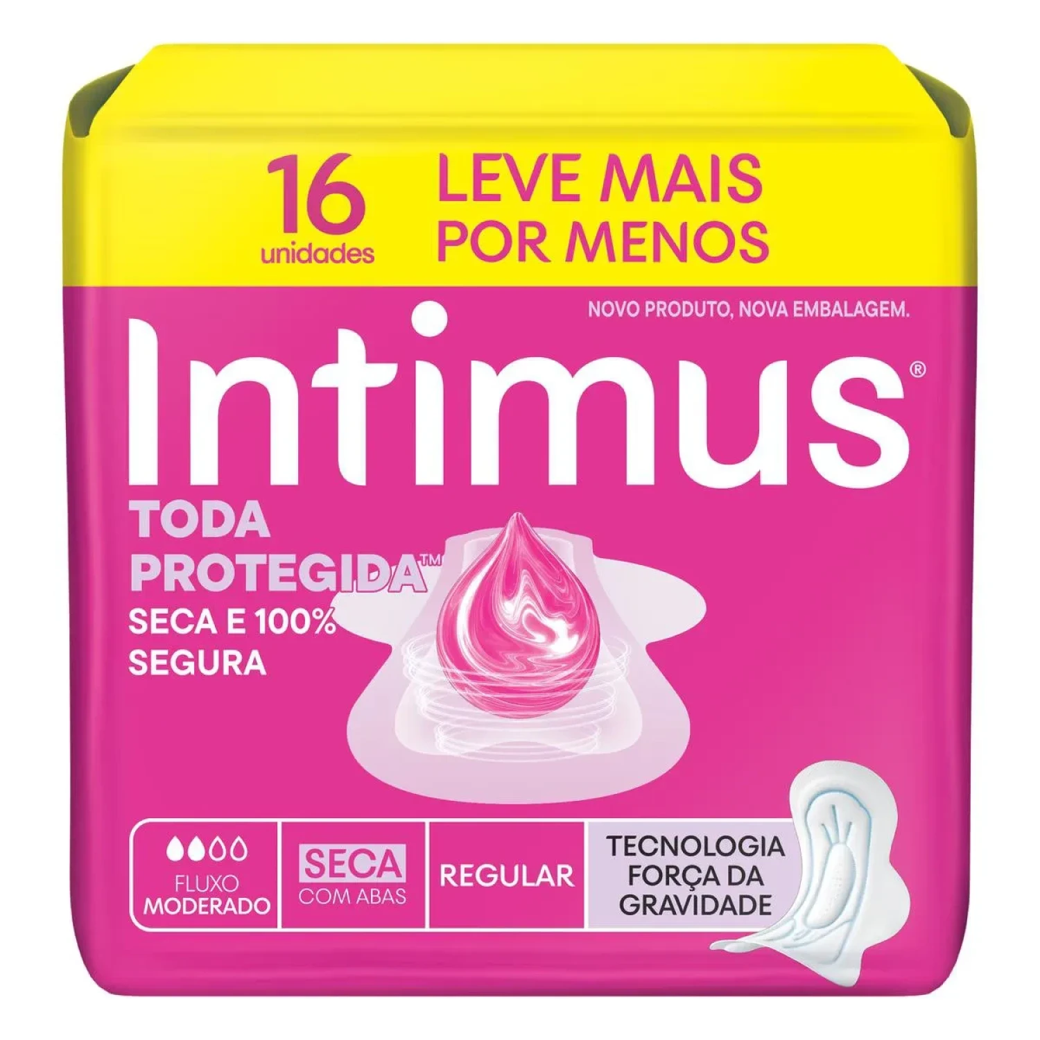 Absorvente Intimus Toda Protegida com Abas Seca, com 16 unidades (1/1)
