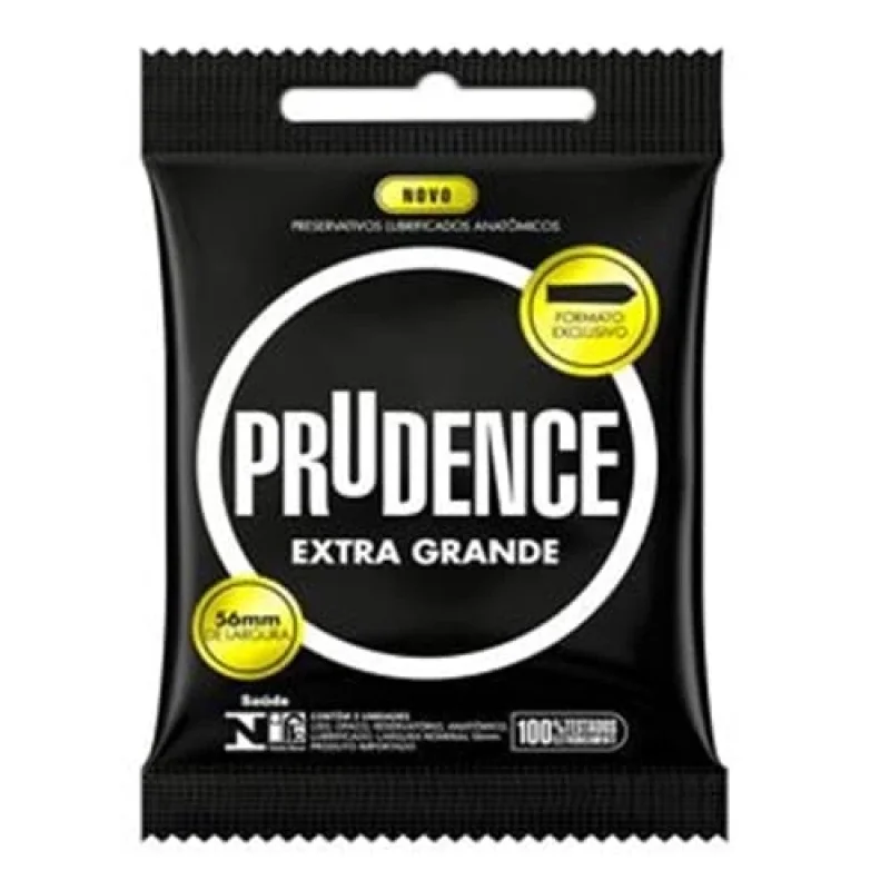 Preservativo Prudence Extra Grande, com 3 unidades