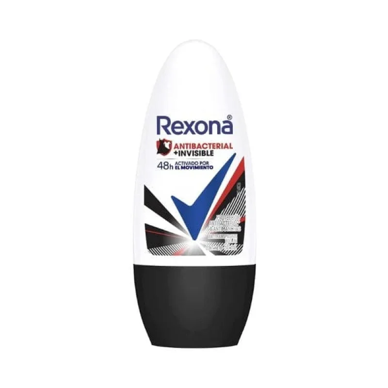 Desodorante Roll-on Rexona Antibacterial + Invisible 50ml