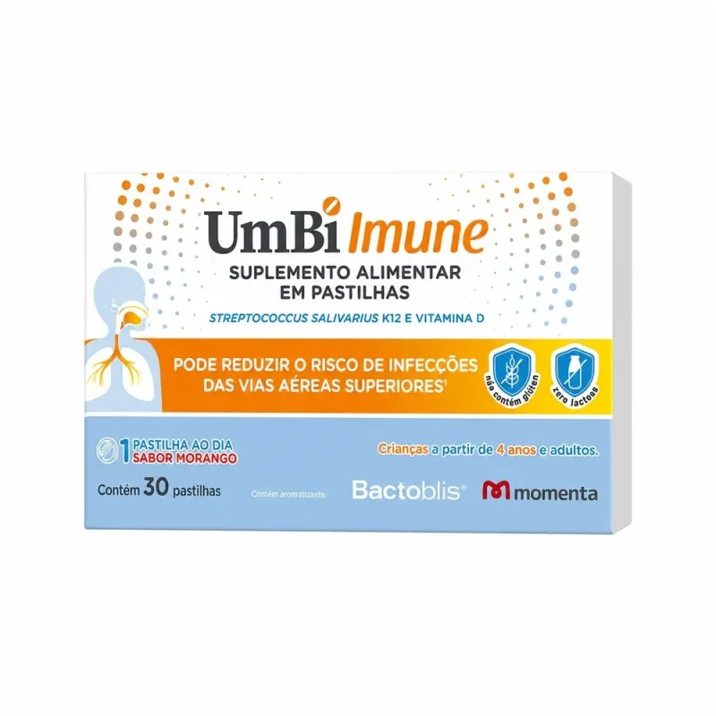 Umbi Imune Morango, com 30 pastilhas