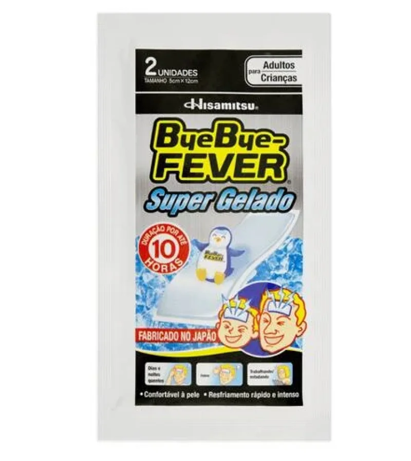 Adesivo Gel para Febre Bye Bye Fever Super Gelado 2 unidades