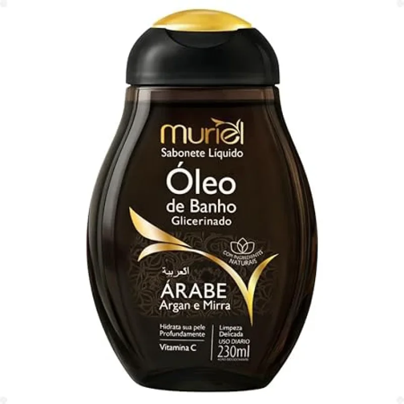 Sabonete Líquido Muriel Óleo de Banho Glicerinado Árabe Argan e Mirra 230ml